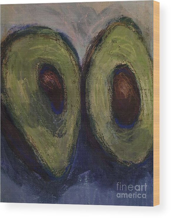 Avocados I Wood Print by Elizabeth Mayoleth thumbnail