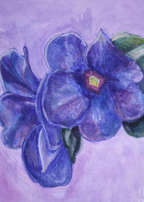 Pulmonaria Flowers Greeting Card by Elizabeth Mayoleth thumbnail