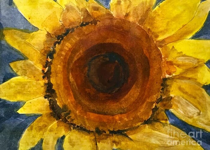Sunflower I Greeting Card by Elizabeth Mayoleth thumbnail