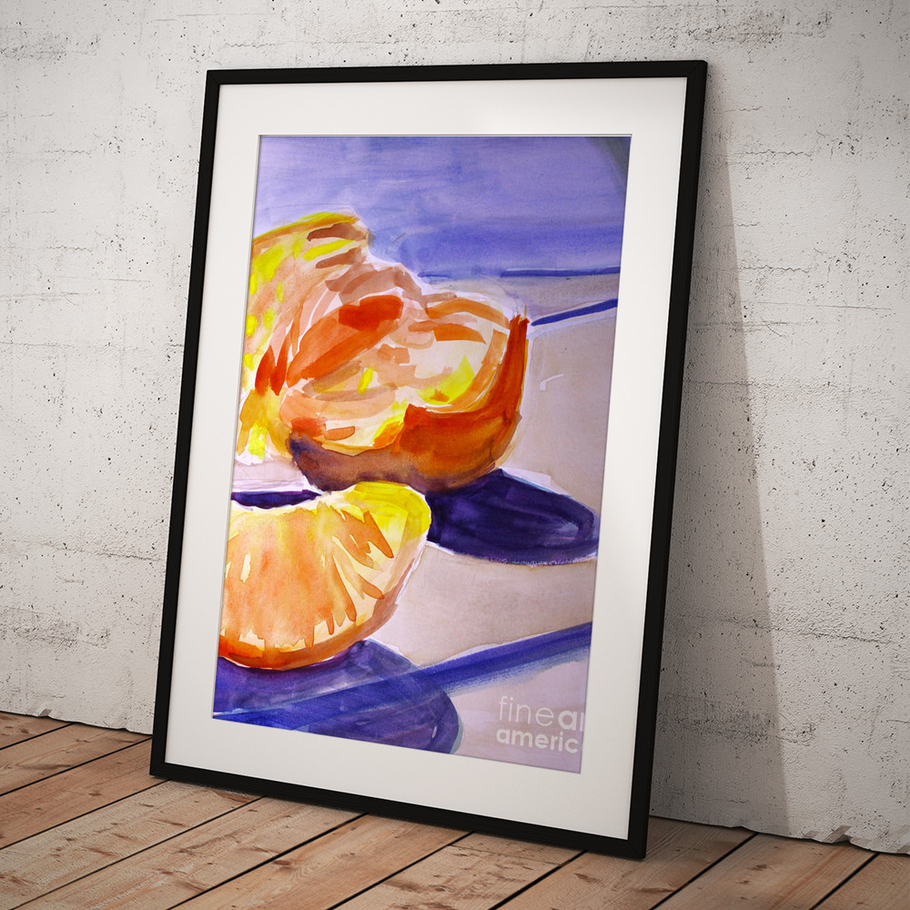Orange Sections Framed Print by Elizabeth Mayoleth thumbnail