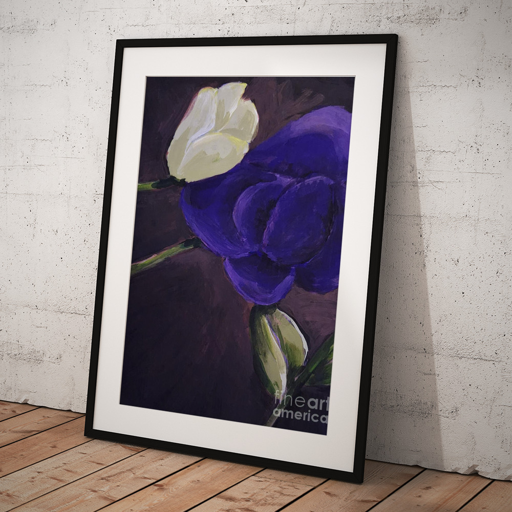 Dramatic Roses I Framed Print by Elizabeth Mayoleth thumbnail