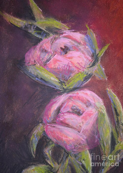 Peonies Greeting Card by Elizabeth Mayoleth thumbnail