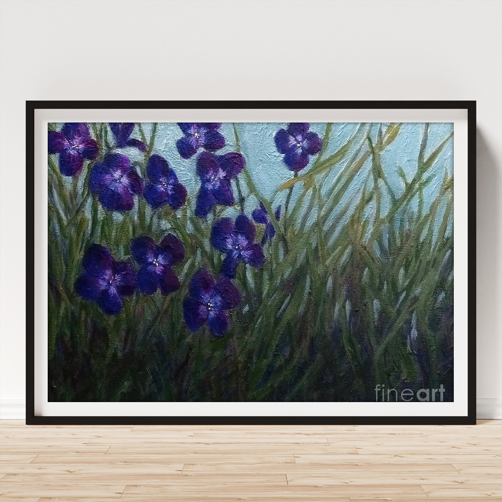 Wood Violets Framed Print by Elizabeth Mayoleth thumbnail
