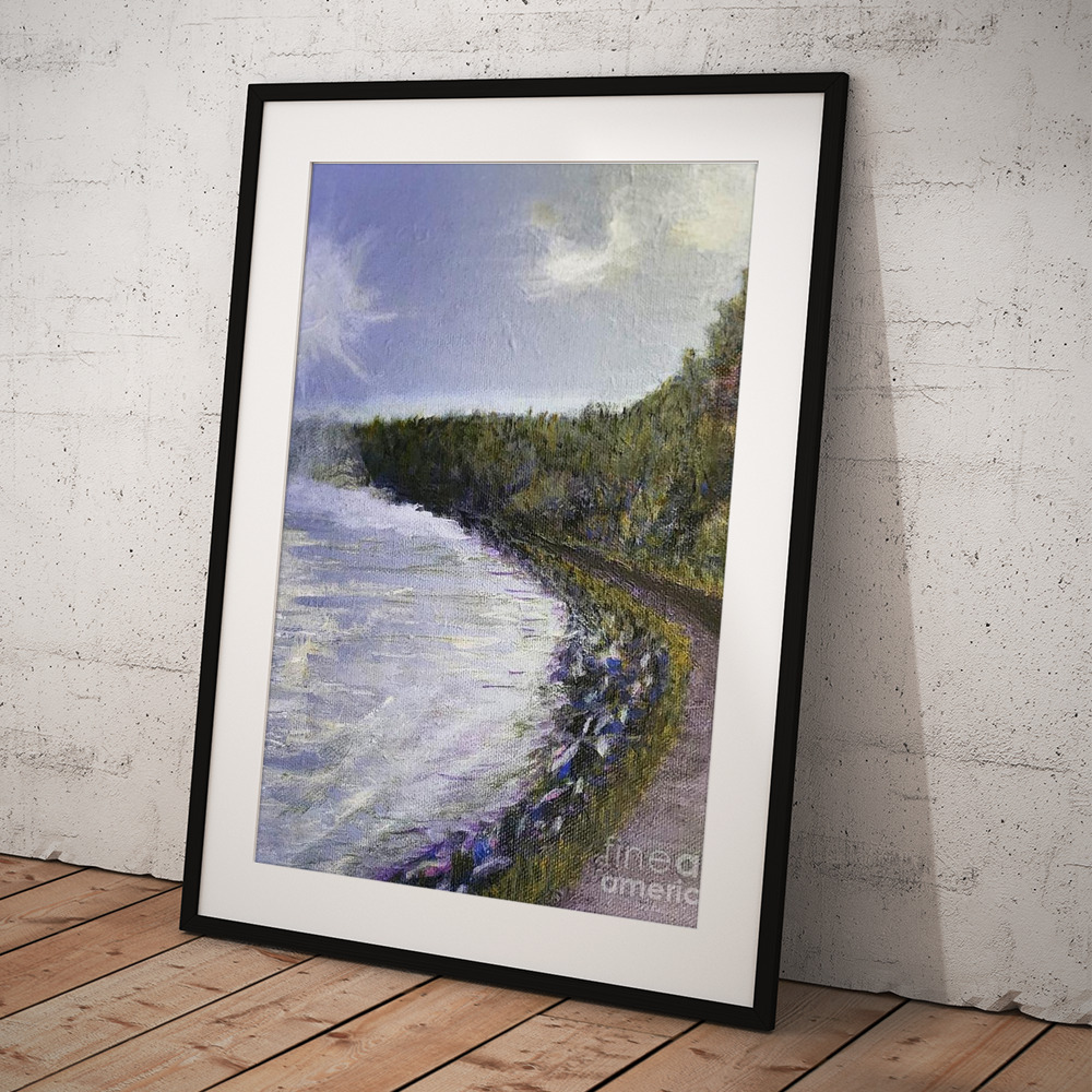 Cool, Misty Morning at Devil's Lake Framed Print by Elizabeth Mayoleth thumbnail