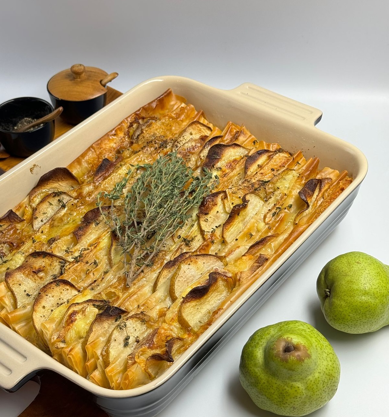 Pear & Brie Cheese Pastry squares…​

This recipe is easy, delicious, crunchy and so fun to make! It’s a real crowd pleas