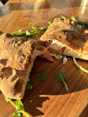 Pancetta, Peach and Mozzarella Calzone (Recipe)  thumbnail