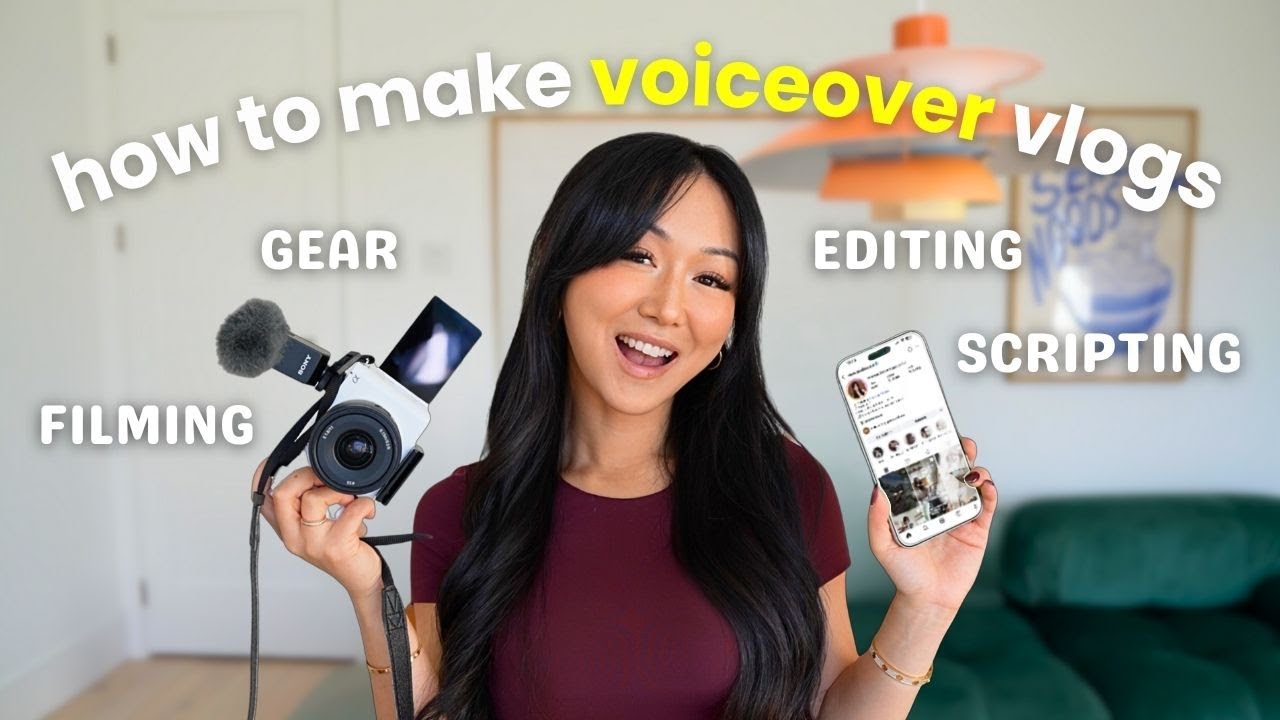 How to Film + Edit Voiceover Vlogs | day in the life, gear, filming bts, editing + more! thumbnail