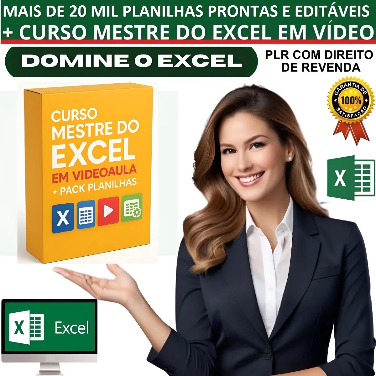Curso Mestre do Excel em Vídeo + Brinde Clique Aqui thumbnail