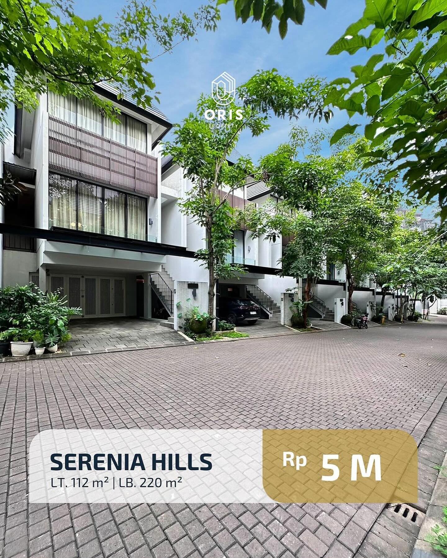 FOR SALE LEBAK BULUS
SERENIA HILLS
CLUSTER QUANTUM

Luas Tanah 112 m2
Luas Bangunan 220 m2
Bangunan 3 lantai
Kamar Tidur