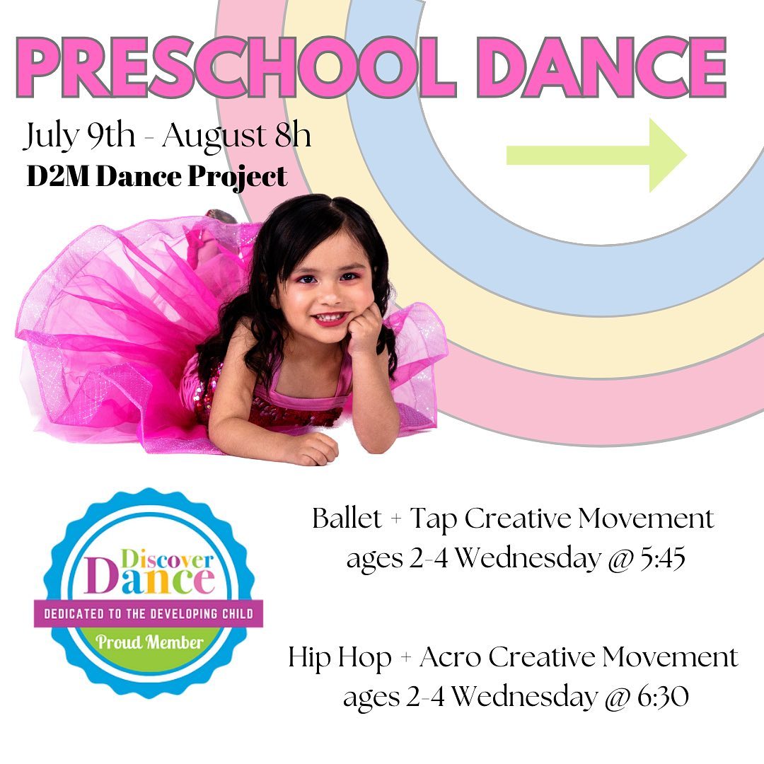Sunmer Classes for your preschool dancer! 🌈

Dance classes provide preschoolers a chance to develop vital physical, cogn