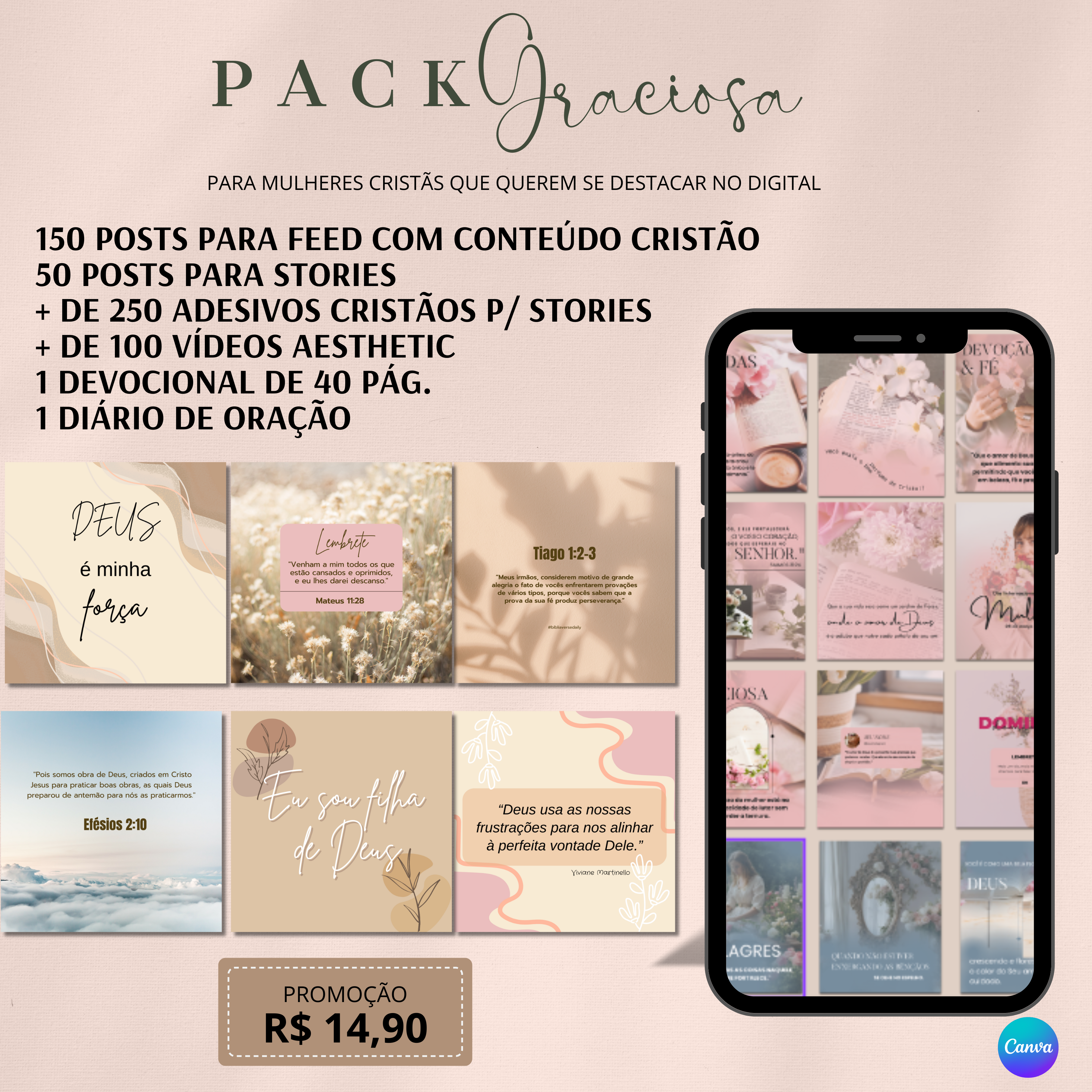 Pack Graciosa - cristão para mulheres - PLR thumbnail