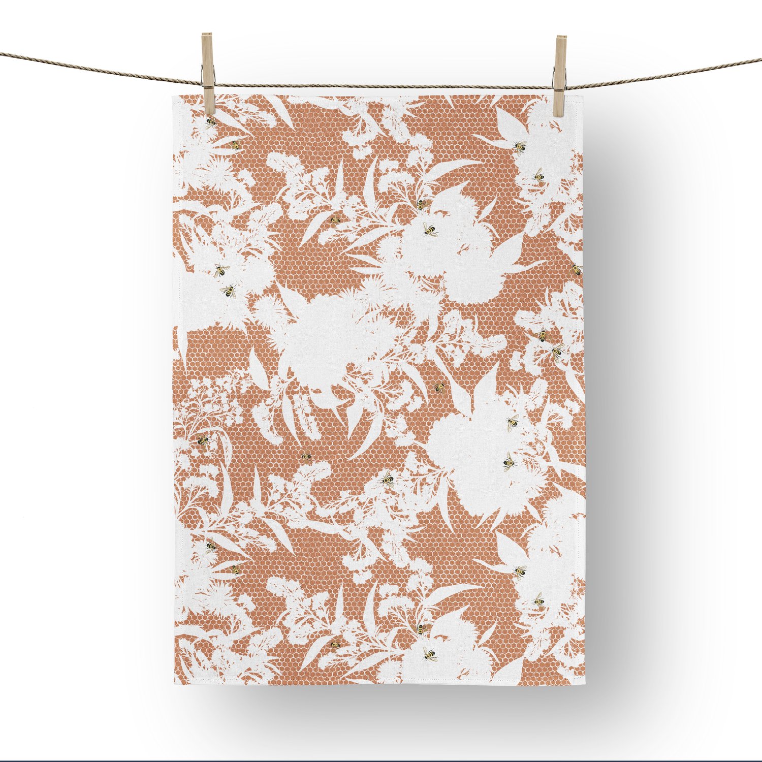 Bee Bouquet Floral Tea Towel thumbnail