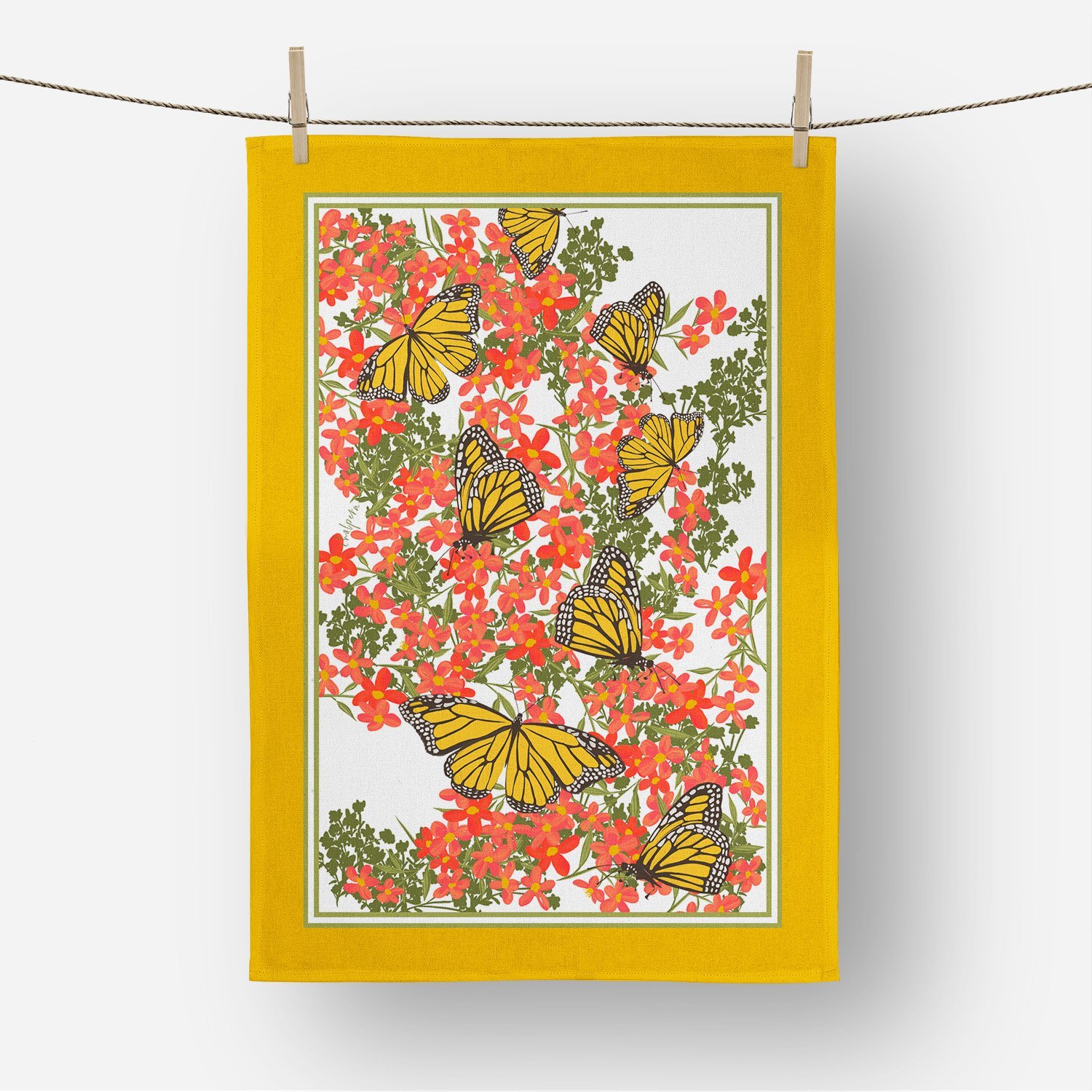 Monarch Disty Floral Tea Towel thumbnail