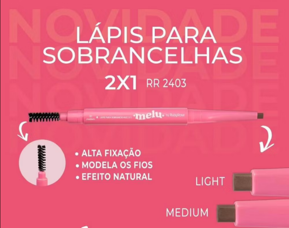 Lápis Para Sobrancelhas Chanfrada - Melu By Ruby Rose thumbnail