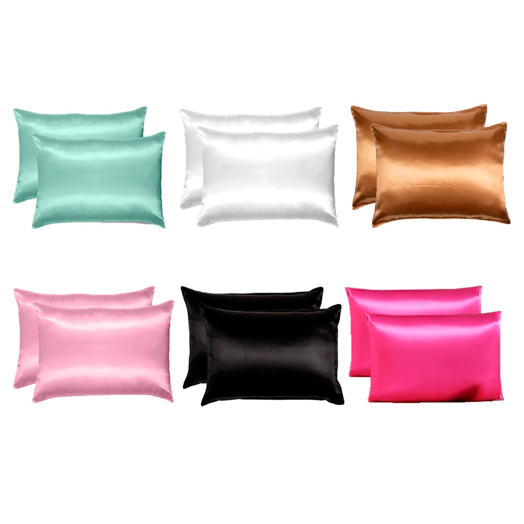 04 Fronhas De Cetim Anti Frizz (02 Pares) 70cm X 50cm  thumbnail