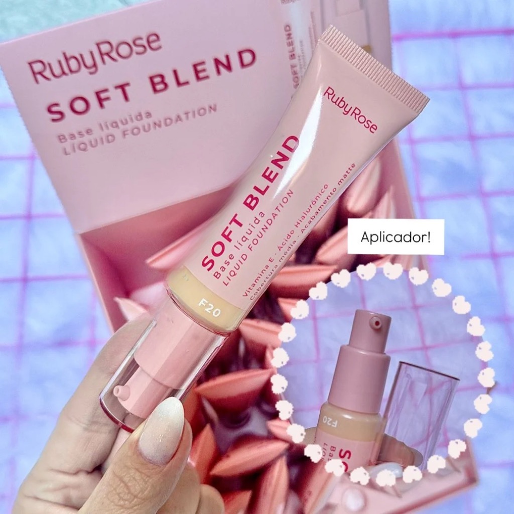 Base Líquida Soft Blend Média Cobertura Com Acabamento Matte RUBY ROSE - Linha Rosa thumbnail