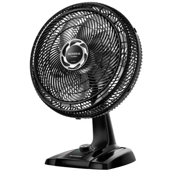 Ventilador de Mesa Mondial Turbo NVT-40-8P-B 40cm 8 Pás 3 Velocidades Preto e Prata thumbnail