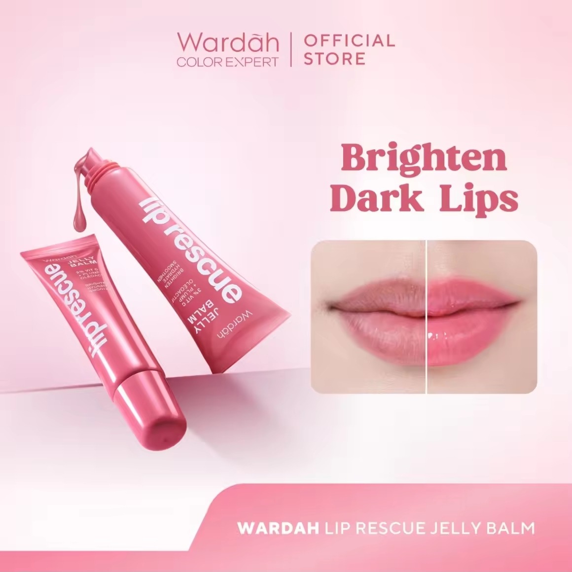 WARDAH Lip Rescue Jelly Balm Dusty Rose  thumbnail