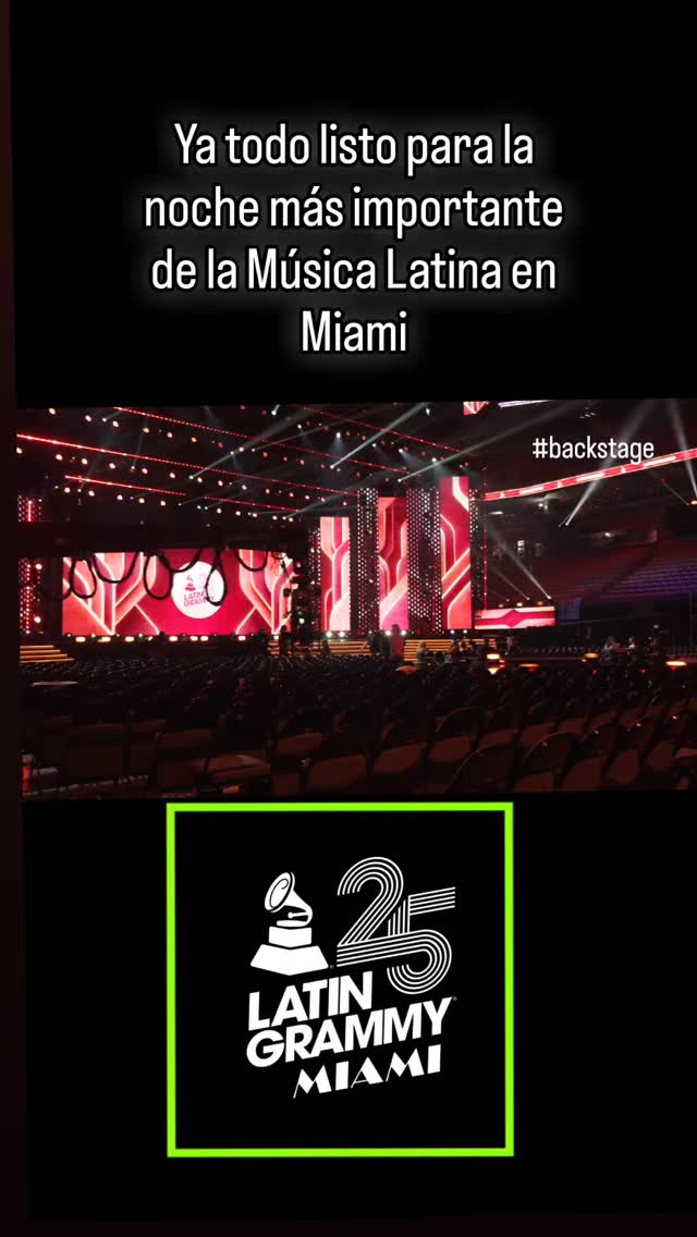 Ya todo listo para la noche más importante de la #musicalatina en #miami 

@latingrammys

Así es como se ve el #backstag