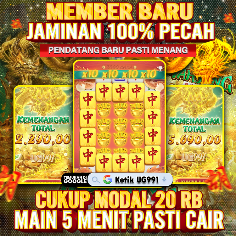 UG991 Bonus New Member 100% Merakyat | Depo 20K Bonus 20K diberikan di AWAL tanpa TO thumbnail