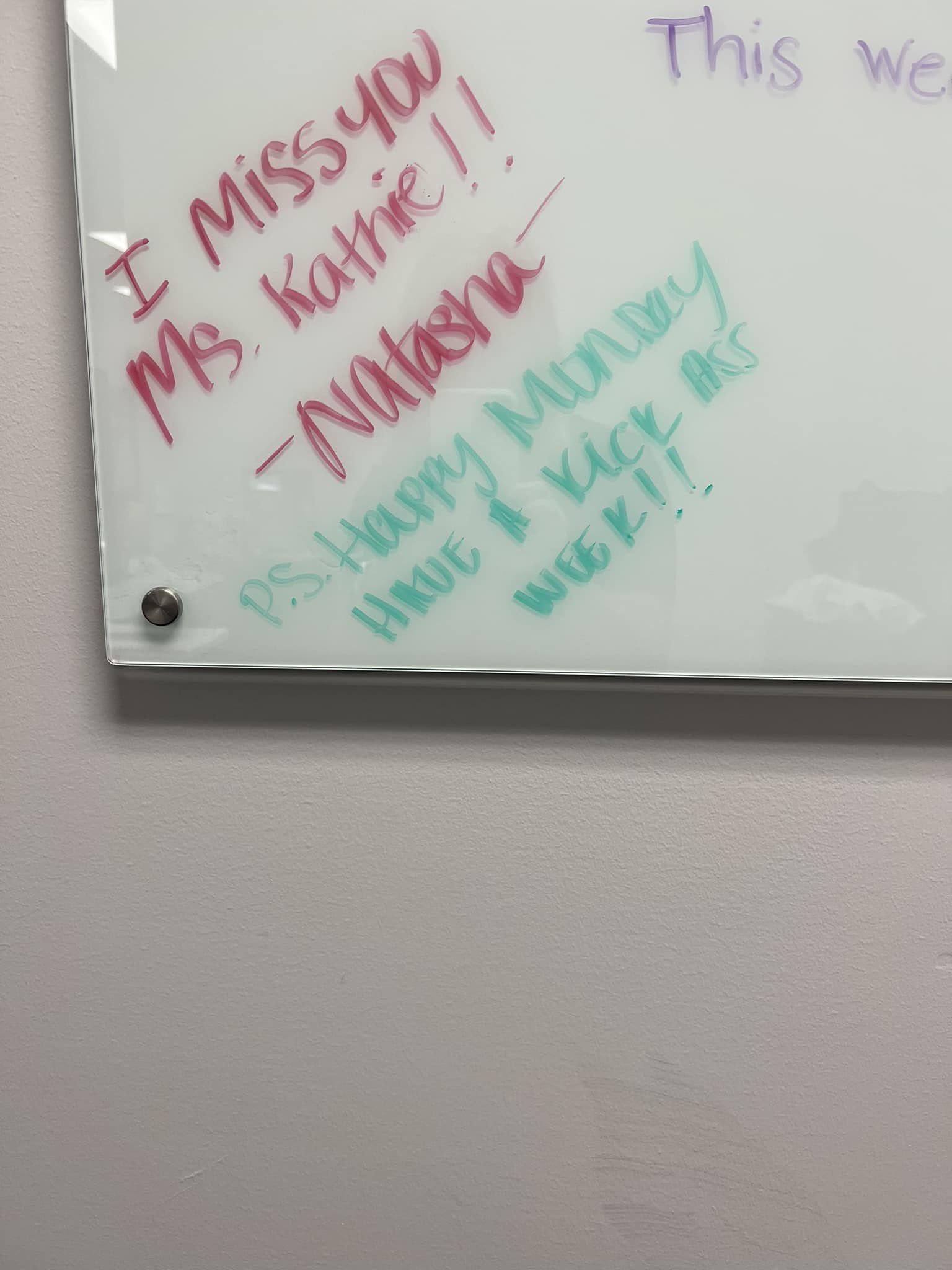 It’s always nice to come to work on a Monday and see this!!! I miss you too Natasha hope you get an hour lunch soon!!!?