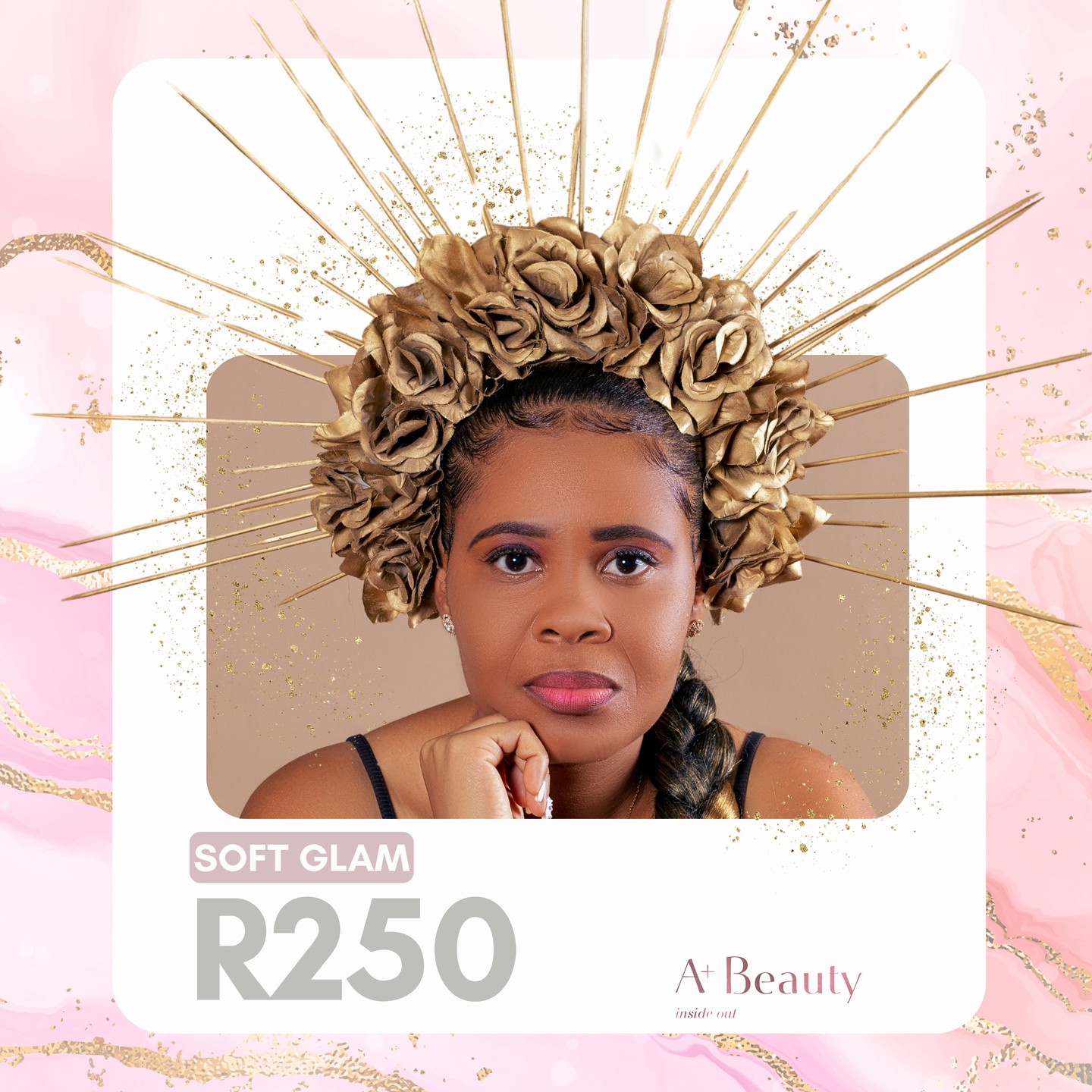 Spring into soft glam! 🌸 Get your flawless look from just R250 at A+ Beauty. We’re open 7 days a week to cater to all yo
