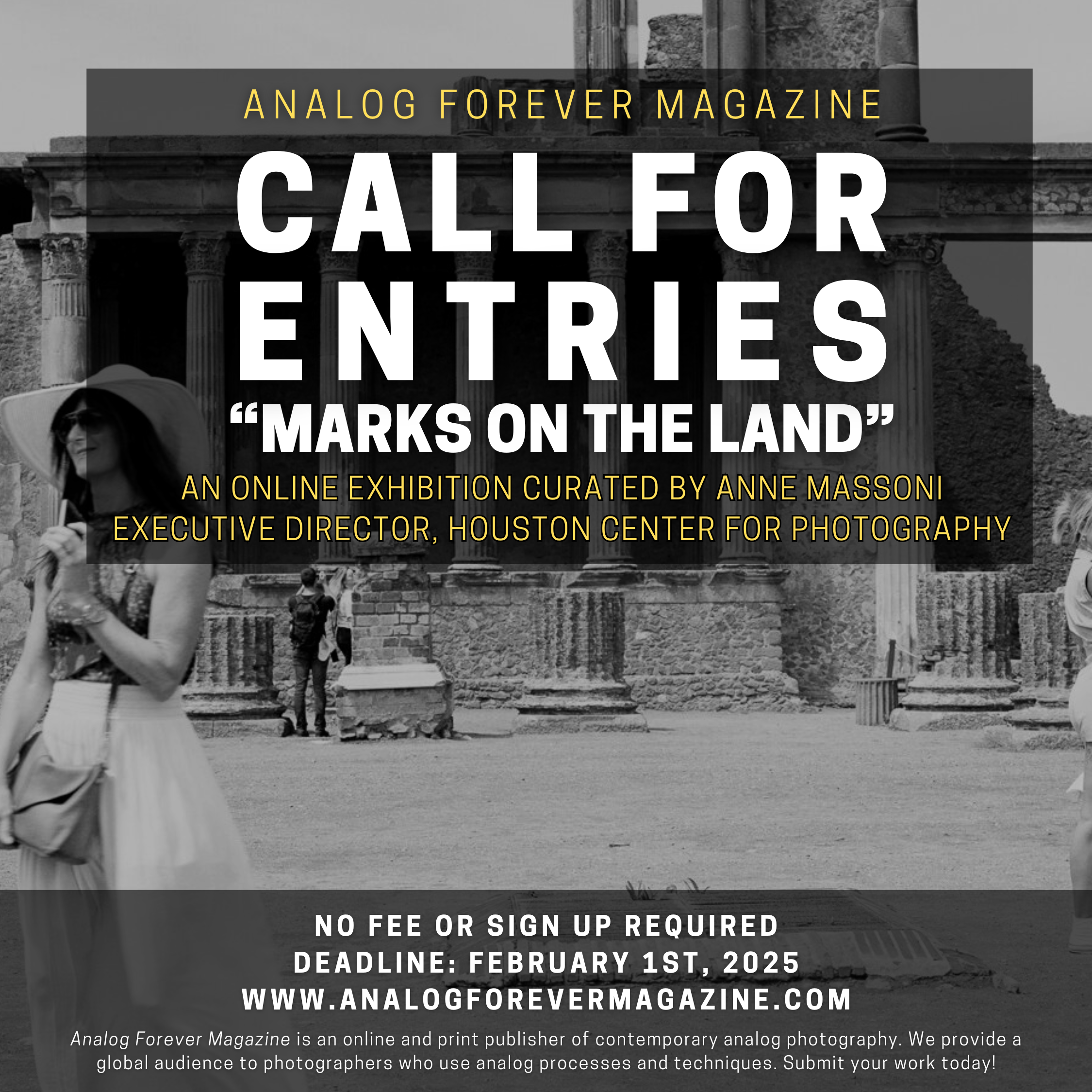 Call for Entry: Online Group Exhibition - "Marks on the Land” - Winter 2024 | Curated by  Anne Leighton Massoni, Executive Director of the Houston Center for Photography in Texas thumbnail