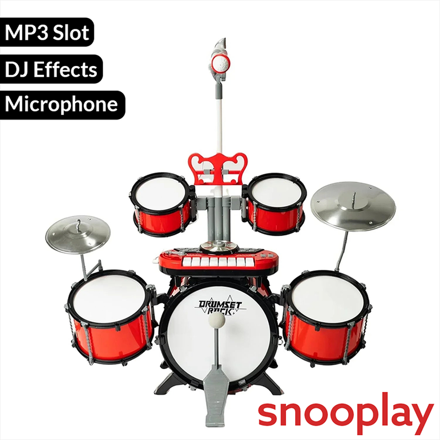 Dynamo Drumset with Keyboard, Microphone, MP3 Slot & DJ Effects thumbnail
