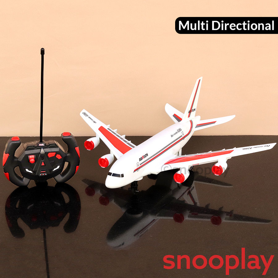 Multi Directional Remote Control Airplane Moving Toy with Light & Sound (5-10 Years) thumbnail