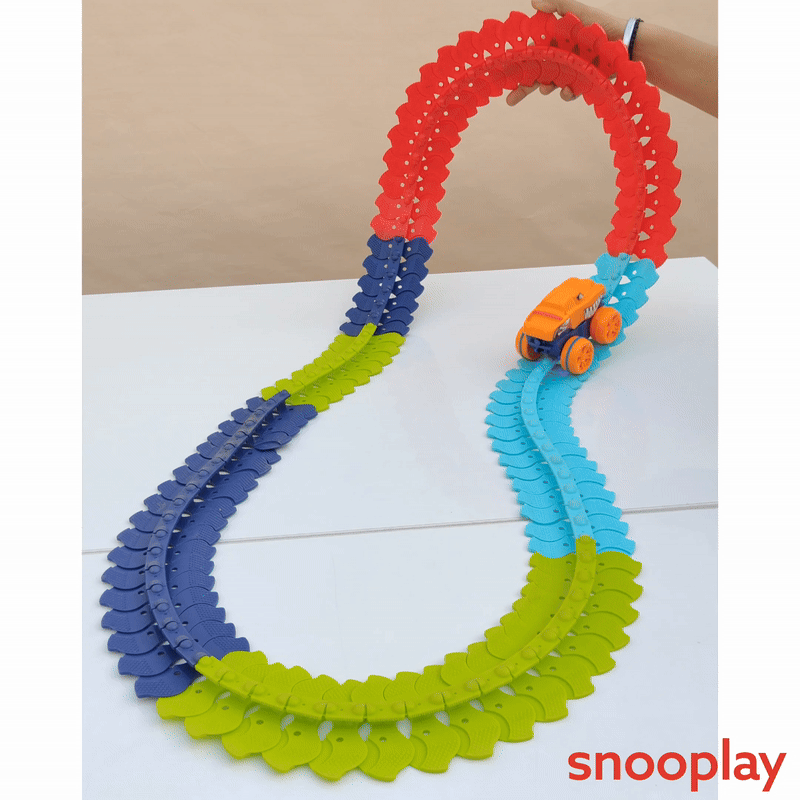 Dinosaur Bendable Track Set with Monster Wheels & LED Light - 102 Pieces (3-8 Years) thumbnail