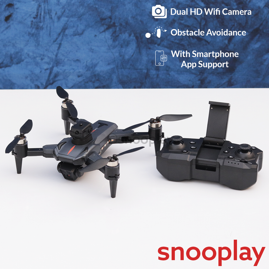Soft Shine Brushless Obstacle Avoidance Drone with Dual HD Camera & Smartphone Support (14 Years Till Grown Ups) thumbnail