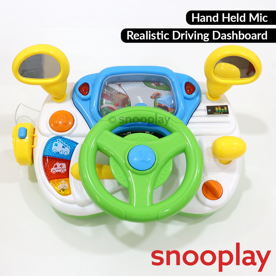 Tiny Racer Driving Simulation Toy with Steering Wheel, Mic, Lights & Sounds thumbnail