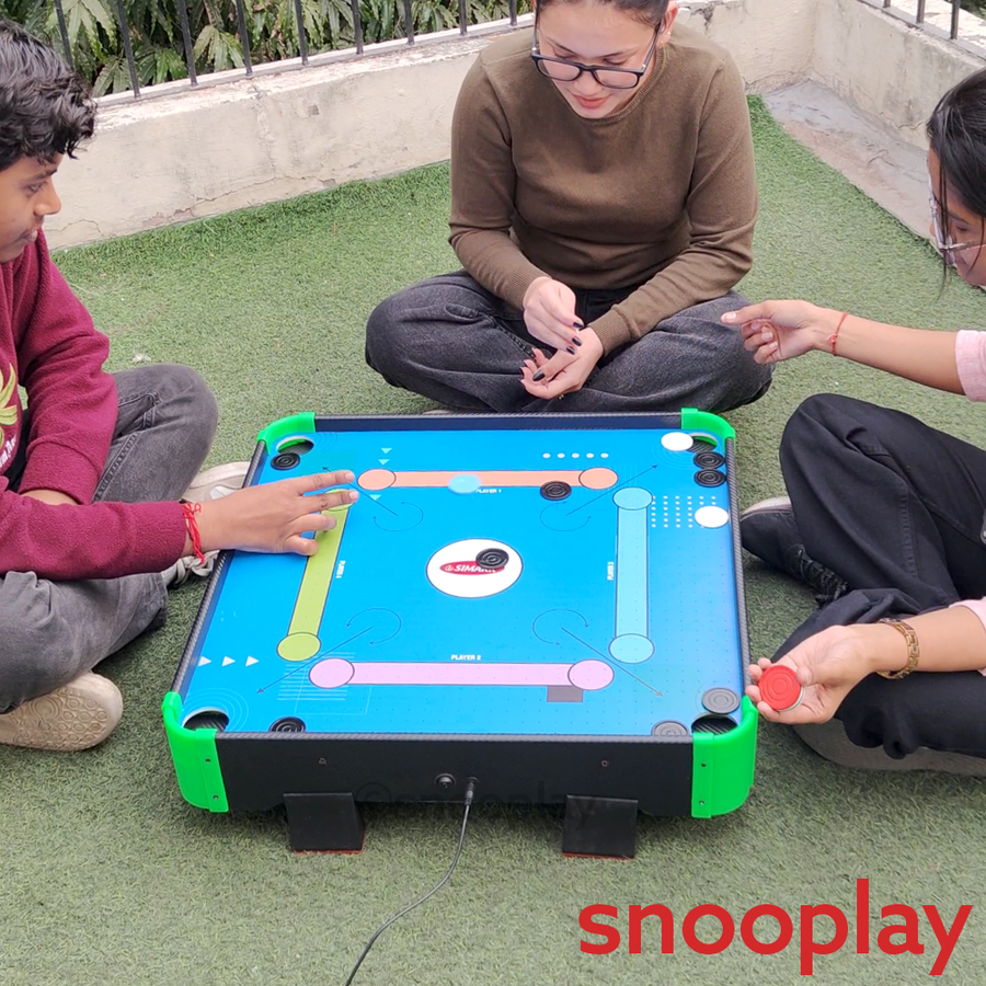 Air Carrom Board Game with Adaptor, 23 Carrom Coins & 1 Stricker (5-12 Years) thumbnail