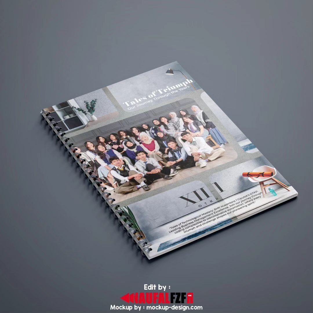 .
Desain Buku Tahunan Sekolah - XII-1 OTKP SMK Nusantara 1
.
Design by : 
Me
.
Mockup by : 
mockup-design.com
.
.
______