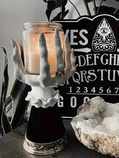 1pc Witch Hand Palm Body Mold Tray Candle Holder Eerie Theme Decorative Resin Tray,  Halloween Decor, Party Decoration, Home Accents,Home Decor,Kitchen Decor, Halloween Decor,Room Decor,Christmas Decor,Party Decor,Decorative Crafts,Desk Ornaments,Table Decorative Ornaments,Party Gift, Halloween Decorations,Christmas Decorations, Halloween Gift,Christmas Gift. thumbnail