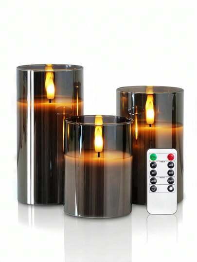 LED Flameless Candles, Flickering LED Pillar Candles, Upgraded Teardrop Wick, Battery Operated Electronic Candles, Centerpiece Decor, Wedding Decoration, Garden, Holiday Party thumbnail