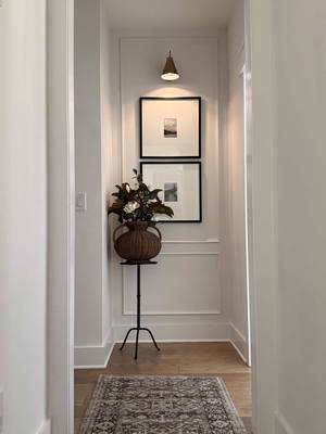 Link to shop in bio! 🤍 I am just lovinggg how our hallway came together! It’s a little bit modern, vintage, and classic.