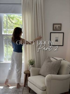 You all loved Part 1, so here’s a closer look at Part 2 of our new guest room! I’m loving how these ivory white linen cu