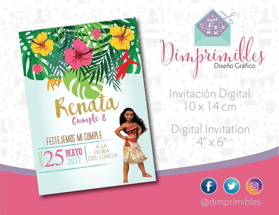 #moana🌺  #dimprimibles #invitación