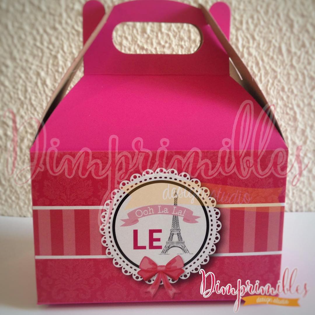 #dimprimibles #París #pink #fucsia #eiffel #dulces #lonchera #shabbychic #ohlala!