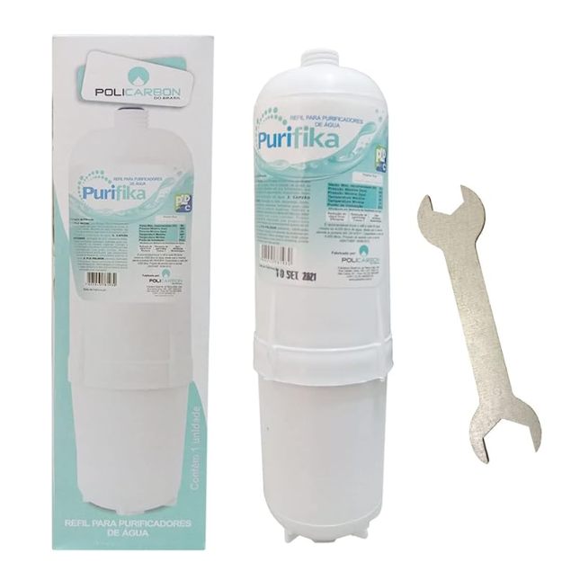 1 Refil Filtro Agua Purifika COM FERRAMENTA DE TROCA (não acho necessário, pessoalmente) - Compatível Purificador Soft Everest Lacrado + Kit Troca | Amazon.com.br thumbnail