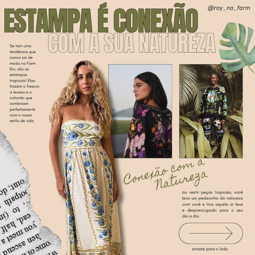 🍃🌺 Estampas Tropicais 🌞🍃

Se tem uma tendência que nunca sai de moda na Farm Rio, são as estampas tropicais! Elas trazem