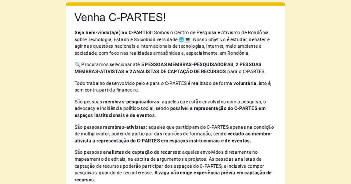 Venha C-PARTES! thumbnail