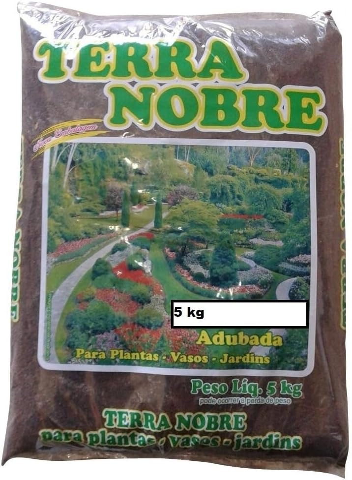 Saco de Terra Nobre Adubada 5kg - Horta - Plantas - Jardim - Vasos - Suculenta : Amazon.com.br: Jardim e Piscina thumbnail
