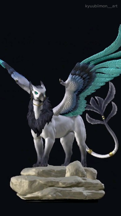Hey guys, check out my griffin creature design! 🐥I worked on the design for a really long time and now I'm happy with it