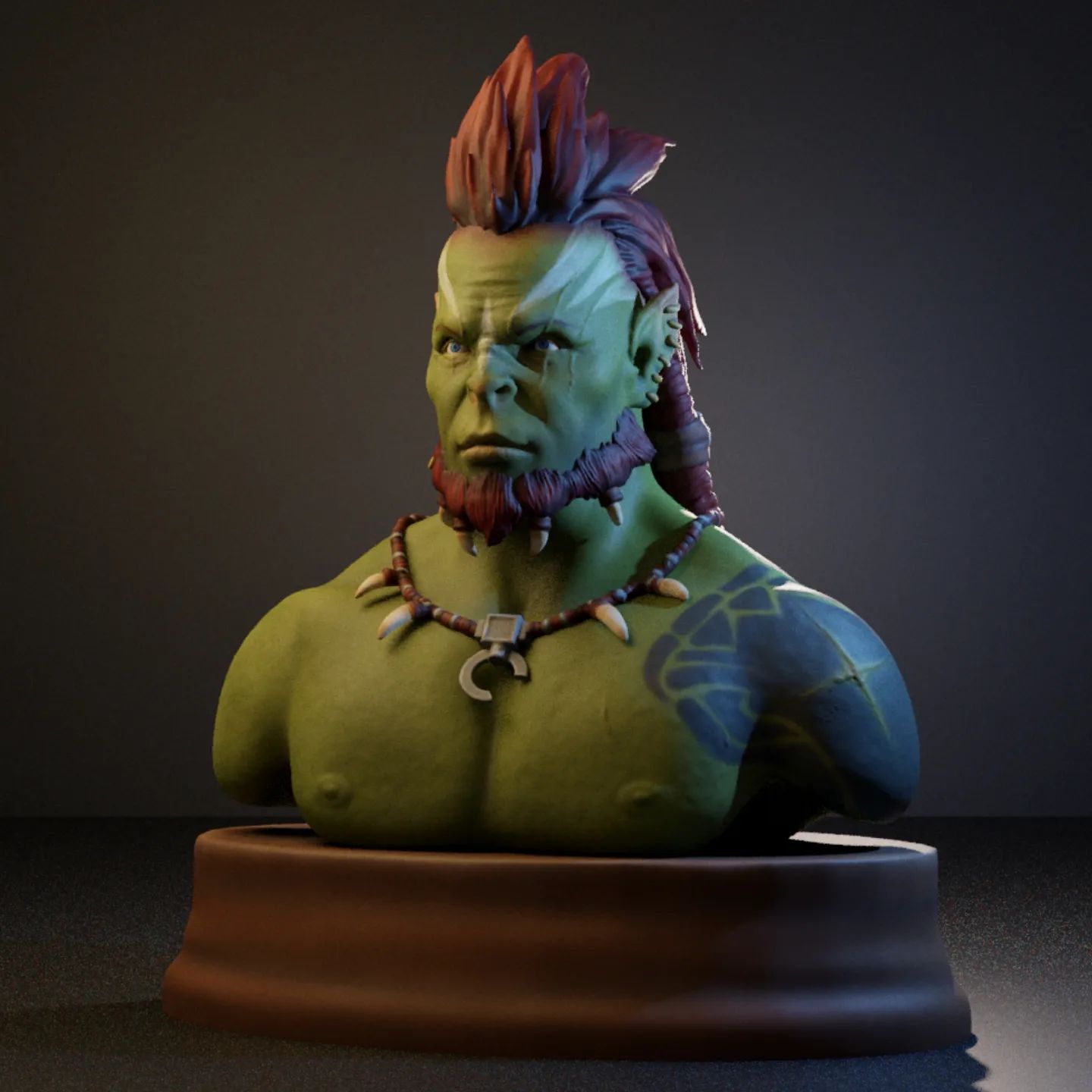 My fanart scuplture bust of Galek from #raidshadowlegends summer.2022

Zbrush sculpt and polypaint

#art #artwork #fanar