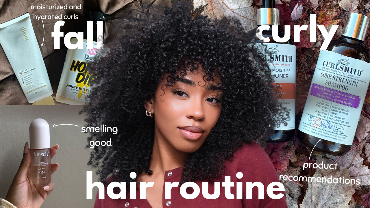 fall curly hair routine thumbnail