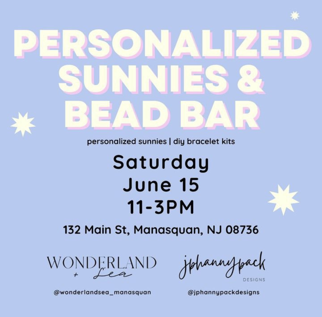 Pop Up Personalized Sunnies & Bead Bar w/ Jess 6/15 thumbnail