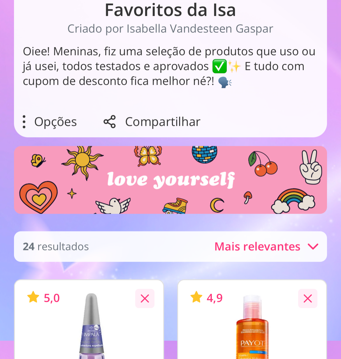 Lojinha Favoritos da ISA ✨ | CUPOMDAISA thumbnail