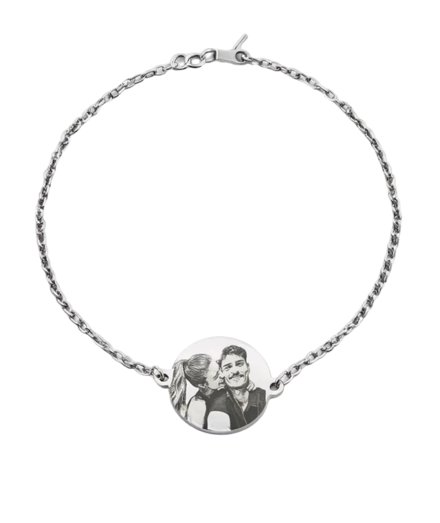 Pulseira redonda personalizada aço inoxidável thumbnail